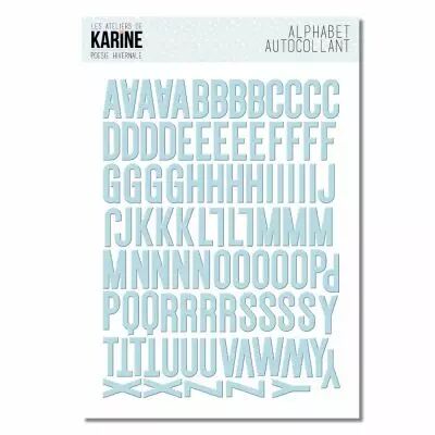 Autocollants Alphabet Bleu Glacial