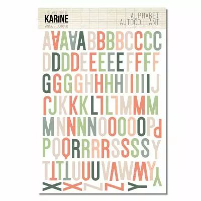 Autocollants Alphabet Multicolore