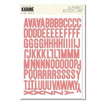 Autocollants Alphabet Rose Th�