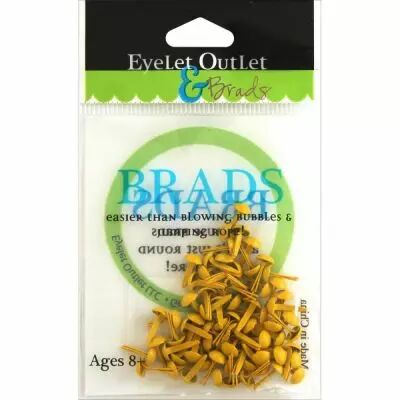 BRADS ROUND PASTEL YELLOW