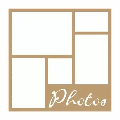 CADRE 30*30 PHOTOS ECRITURE ITALIQUE