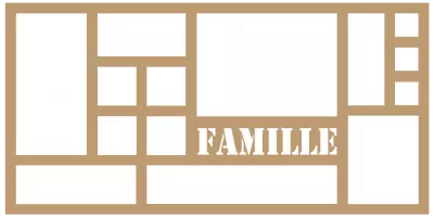 CADRE 30*60 14 CASES FAMILLE