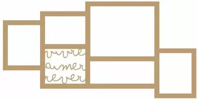 CADRE 30*60 6 CASES VIVRE AIMER REVER