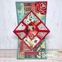 Cardzz matrice n&deg; 313, carte carr&eacute;e pli&eacute;e en carr&eacute; de 7 cm