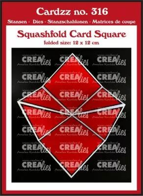 Cardzz matrice n� 316, carte carr�e pli�e en accord�on 12 cm