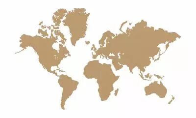 CARTE DU MONDE A COLLER MDF 3 MM