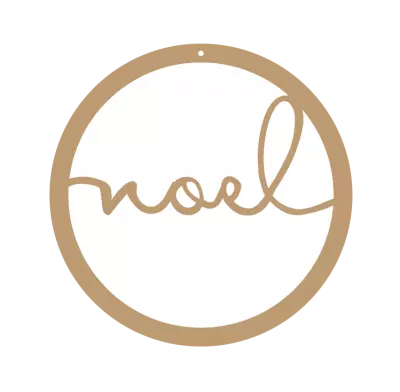 CERCLE A DECORER MDF 3 MM AVEC DECOUPE NOEL