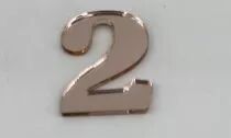 CHIFFRE EN PLEXI 2, COULEUR AU CHOIX