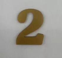CHIFFRE EN PLEXI 2, COULEUR AU CHOIX