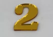 CHIFFRE EN PLEXI 2, COULEUR AU CHOIX