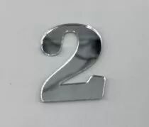 CHIFFRE EN PLEXI 2, COULEUR AU CHOIX