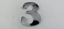 CHIFFRE EN PLEXI 3, COULEUR AU CHOIX
