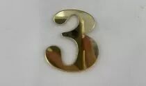 CHIFFRE EN PLEXI 3, COULEUR AU CHOIX