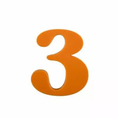 CHIFFRE EN PLEXI 3 COULEUR AU CHOIX