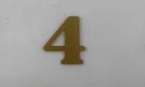 CHIFFRE EN PLEXI 4, COULEUR AU CHOIX