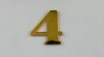 CHIFFRE EN PLEXI 4, COULEUR AU CHOIX