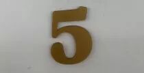 CHIFFRE EN PLEXI 5, COULEUR AU CHOIX
