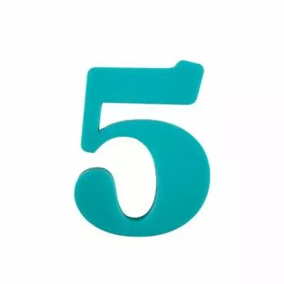 CHIFFRE EN PLEXI 5 COULEUR AU CHOIX