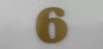 CHIFFRE EN PLEXI 6, COULEUR AU CHOIX