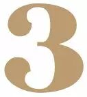 CHIFFRE MDF 3 MM 3