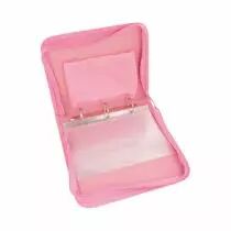 CLASSEUR 3 ANNEAUX POCHETTES ROSE