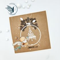 Cling Stamps Bundle Girl W/Christmas Tree And Birdie
