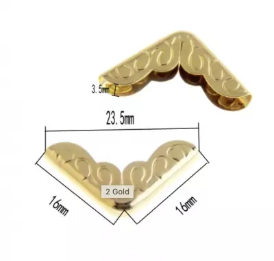 COIN EN METAL 1.6*1.6 CM OR