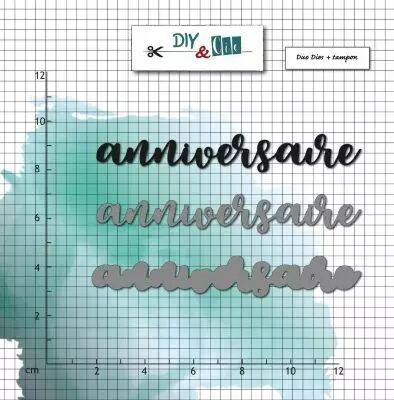 COMBO DIES ET TAMPON TRANSPARENT - Anniversaire