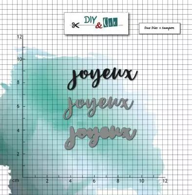 COMBO DIES ET TAMPON TRANSPARENT - Joyeux