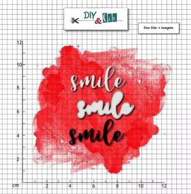 COMBO DIES ET TAMPON TRANSPARENT - Smile
