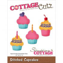 Cottage Cutz Die Stitched Cupcakes