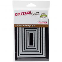 CottageCutz Basics Dies 8/Pkg Stitched Rectangle, .6\  To 4.25\ 