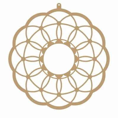 COURONNE A DECORER MDF 3 MM N�15 ROSACE