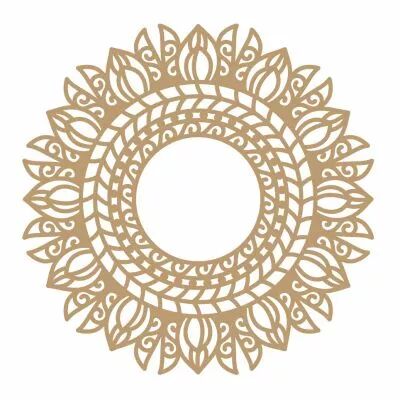 COURONNE A DECORER MDF 3 MM N�16 MANDALA