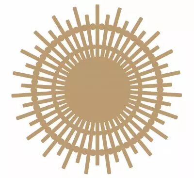 COURONNE A DECORER MDF 3 MM STYLE ROTIN