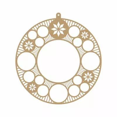 COURONNE DE NOEL 2018 A DECORER MDF 3 MM