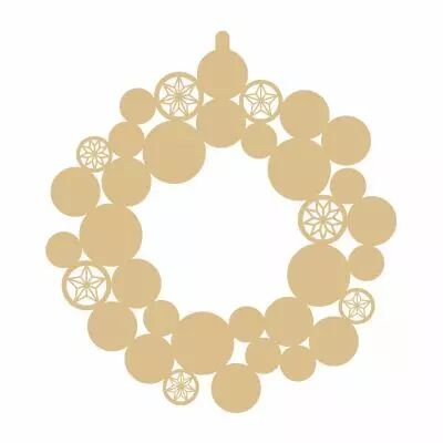COURONNE DE NOEL A DECORER MDF 3 MM
