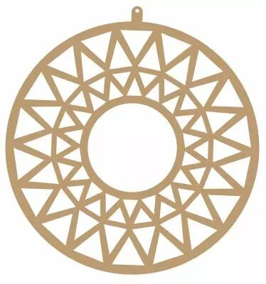COURONNE TRIANGLES A DECORER MDF 3 MM