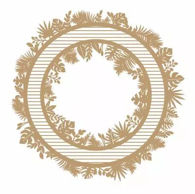 COURONNE TROPICALE A DECORER MDF 3 MM