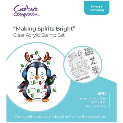 Crafter\'s Companion Acrylic Clear Stamp 4\ X4\  Making Spirits Bright