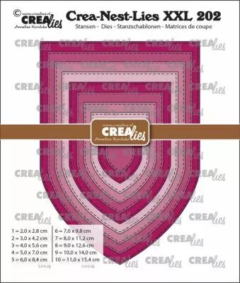 Crea-Nest-Lies XXL dies no. 202, Banner D / Church Arch with stitchline