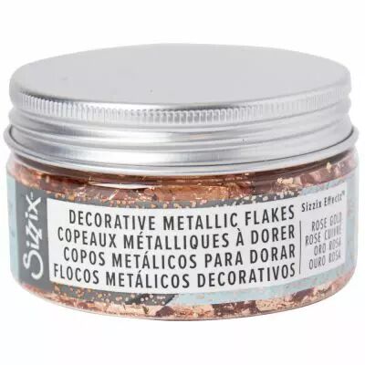 Decorative Metallic Flakes 100ml Rose Gold