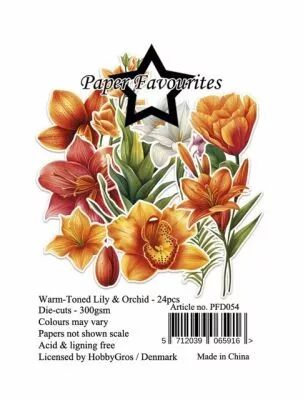 Die-Cuts A7 Warm-Toned Lily & Orchid (24pcs)