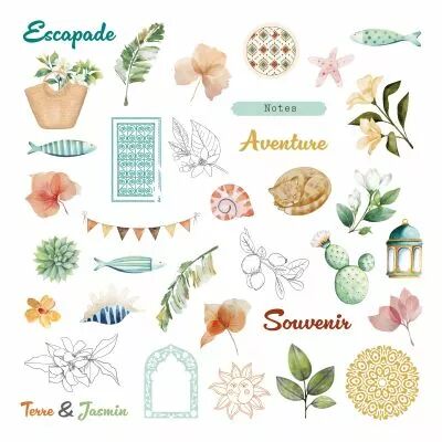 Die cuts calque Terre & Jasmin