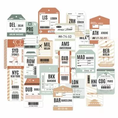 Die-cuts �tiquettes Voyage HORIZONS