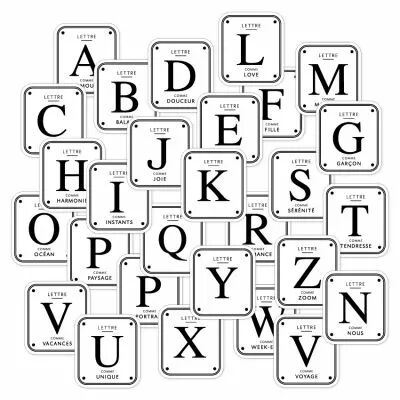 Die-cuts imprim�s Grandes lettres MURMURES