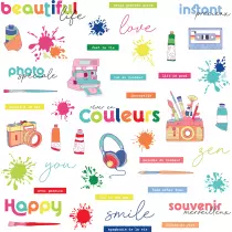 Die-cuts motifs Colorful life - HA PI Little Fox