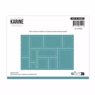 Dies Carte Postale Bloc de Timbres - Les Ateliers de Karine