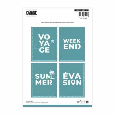Dies Carte Postale Cartes � Cr�er �t� - Les Ateliers de Karine