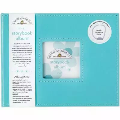 Doodlebug Storybook D-Ring Album 8\ X8\  Swimming Pool